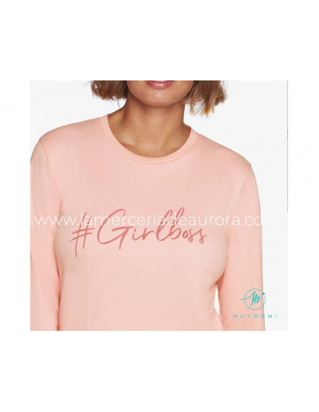 Pijama largo interlock mujer 230003 de Muydemi