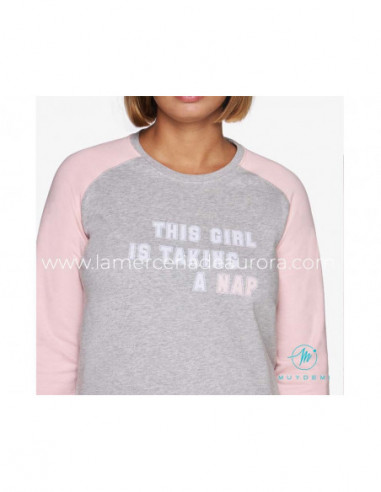 Pijama largo interlock mujer 230102 de Muydemi