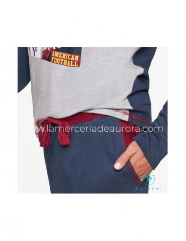 Pijama largo interlock hombre 330025 de Muydemi