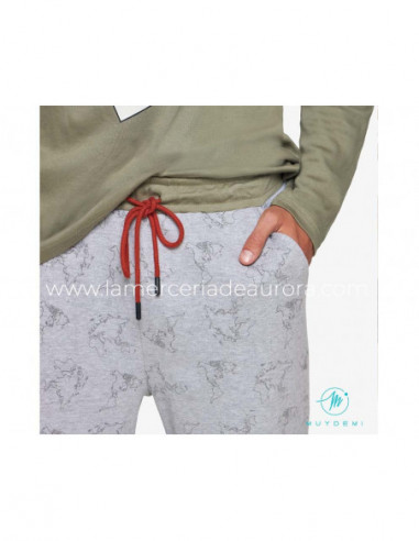 Pijama largo interlock hombre 330026 de Muydemi