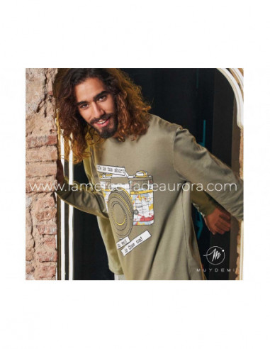 Pijama largo interlock hombre 330026 de Muydemi