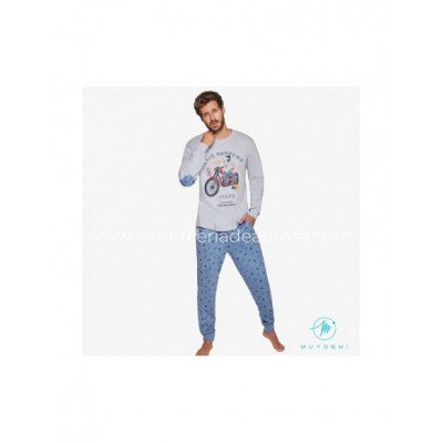 Pijama largo interlock hombre 330024 de Muydemi