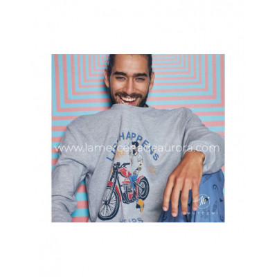 Pijama largo interlock hombre 330024 de Muydemi 2