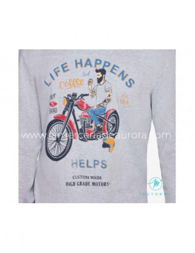 Pijama largo interlock hombre 330024 de Muydemi