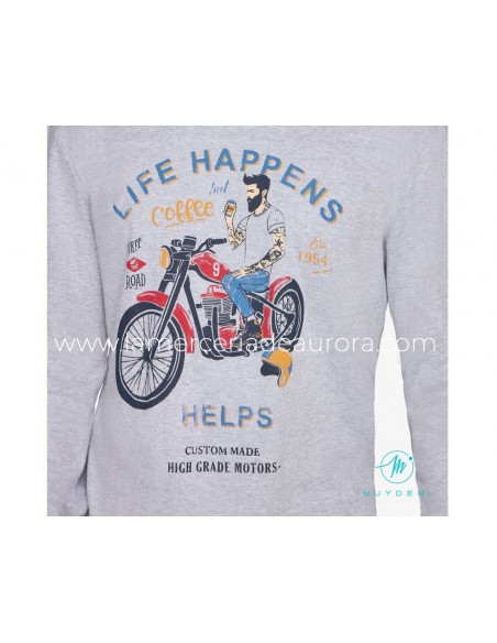 Pijama largo interlock hombre 330024 de Muydemi