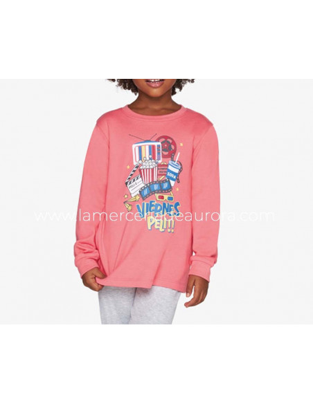 Pijama largo interlock chica Viernes peli de Muydemi