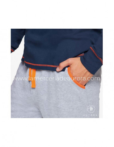 Pijama largo interlock hombre No plan B de Muydemi