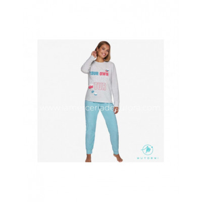 Pijama largo polar mujer Your own adventure de Muydemi
