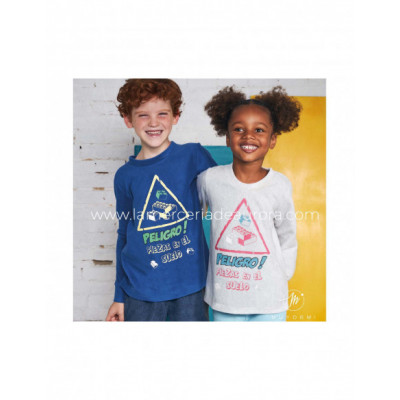 Pijama largo polar chico ¡Peligro! piezas en el suelo de... 2