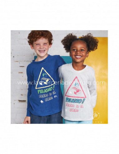 Pijama largo polar chico ¡Peligro! piezas en el...