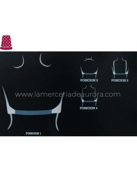 Sujetador Magdalena copa C con aros y relleno espalda transparente de Selene - varios colores