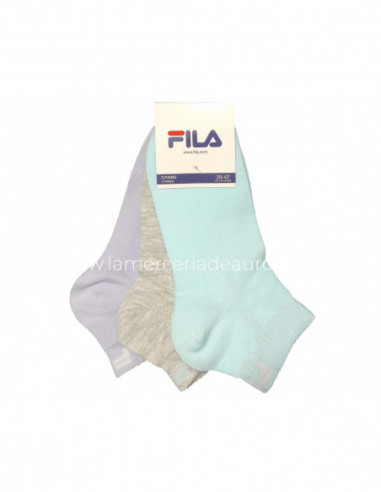 Calcetines deporte tobilleros Lady color (pack 3 pares) F9300 de Fila