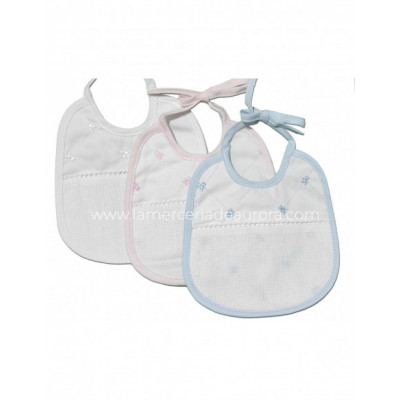 Babero lencero para bordar Ositos de Marbet - varios colores