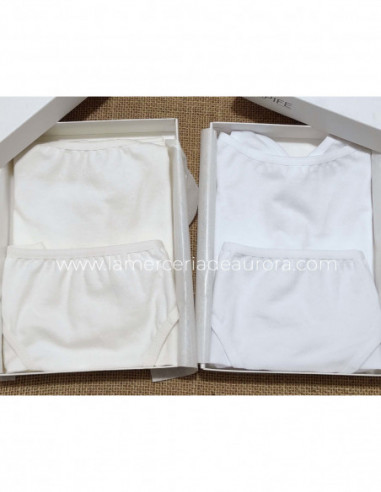 Conjunto Comunión niña (espalda baja) 2344 de Rapife - BEIGE y BLANCO