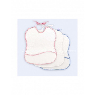 Babero blanco con forma para bordar de Ti-tin - varios...