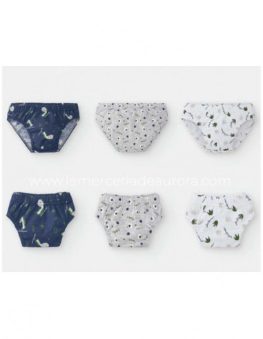 Slip infantil (pack 3 uds) Dino de Waterlemon