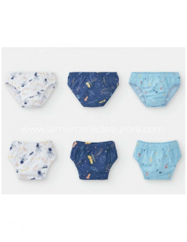 Slip infantil (pack 3 uds) Space de Waterlemon