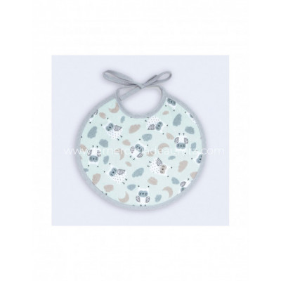 Babero redondo impermeable Búhos de Ti-tin