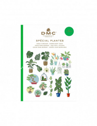 Mini libro punto de cruz DMC - Especial Plantas