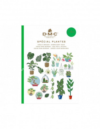 Mini libro punto de cruz DMC - Especial Plantas