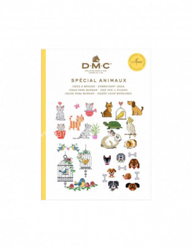 Mini libro punto de cruz DMC - Especial Animales