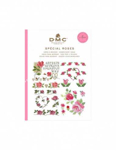 Mini libro punto de cruz DMC - Especial Roses