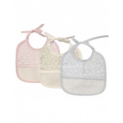 Babero bebé Lacitos de Bimbi Amo - varios colores