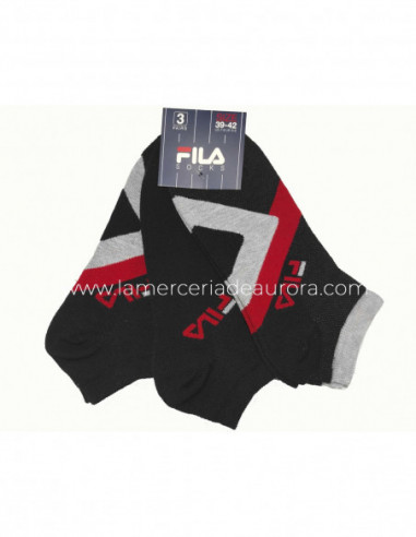 Calcetines deporte invisibles Black (pack 3 pares) F1961 de Fila