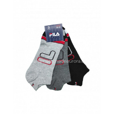 Calcetines deporte invisibles Black/grey (pack 3 pares)...