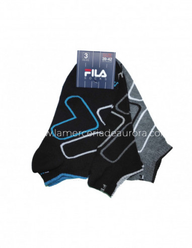 Calcetines deporte invisibles Multicolor (pack 3 pares) F1973 de Fila