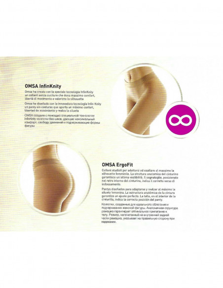 Panty sin costuras Superlativa 20 DEN de Omsa - 2 colores