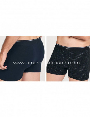 Bóxer hombre fantasía PB32 (pack 2 uds) Don Algodón - MARINO y NEGRO FANTASÍA