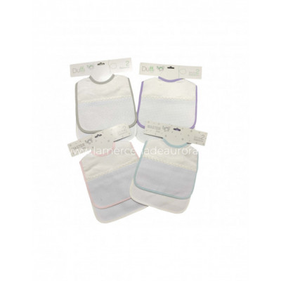 Baberos bebé para bordar (pack 2uds) 5352 de Duffi