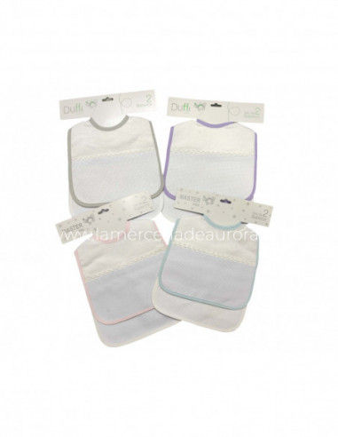 Baberos bebé para bordar (pack 2uds) 5352 de Duffi