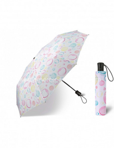 Paraguas plegable apertura automática Burbujas de Happy Rain