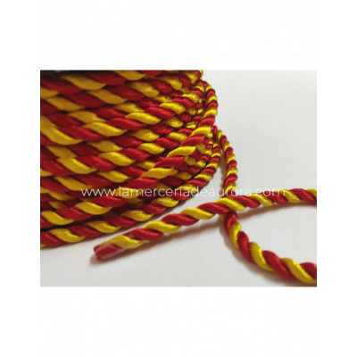 Cordón de seda Bandera de España 6mm (por metros)