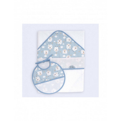 Capa de baño+babero para bordar Ovejas de Ti-tin