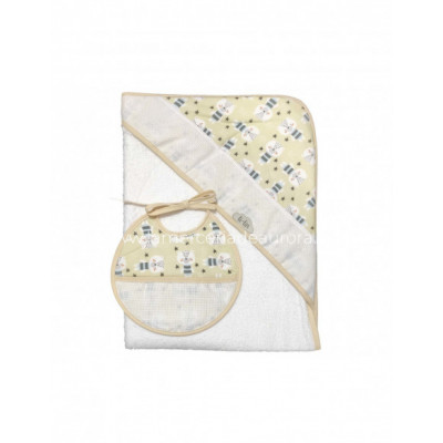 Capa de baño+babero para bordar Osito polar de Ti-tin 2