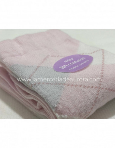 Calcetín mujer modal sin costuras Rombos 6160L...