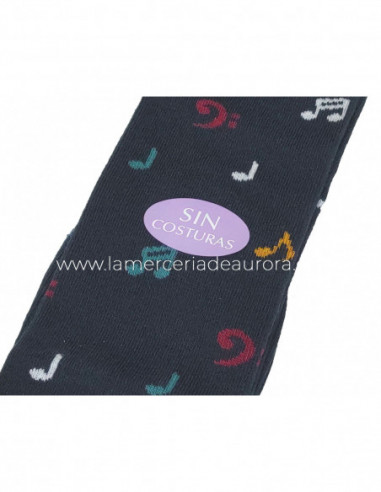Calcetín alto mujer fantasía Música de Rodfer -...