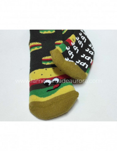 Calcetín rizo antideslizante Hamburguesas de...