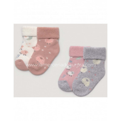 Calcetín infantil rizo Sheep (pack 2 uds) de Ysabel Mora...