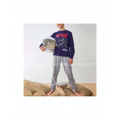 Pijama juvenil algodón interlock Mars de Tobogán