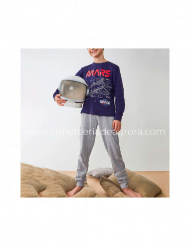 Pijama juvenil algodón interlock Mars de Tobogán