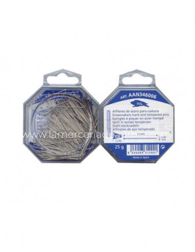 Alfileres de acero para costura nº 8 (cajas 25...