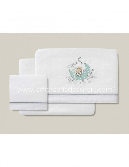 Juego sábanas cuna coralina New sleeping de Interbaby - varios colores