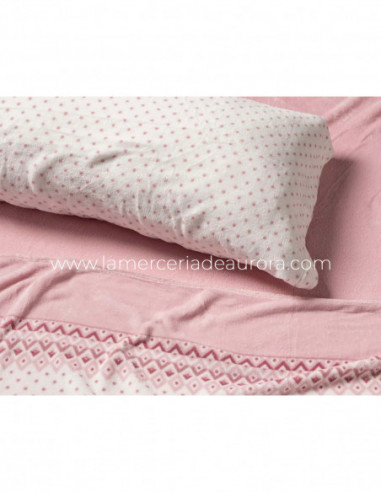 Sábanas invierno coralina Arian rosa de Karamelo