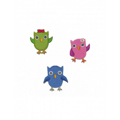 Termoadhesivos bordados Búhos (4,5x5cms) - varios colores