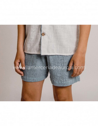 Pijama niño Comunión Aqua 49600 de Calamaro - detalle pantalón