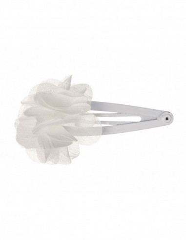 Clip rana con flor bambula de Siena Complementos - BLANCO